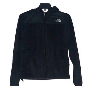Black north face jacket/zip up hoodie